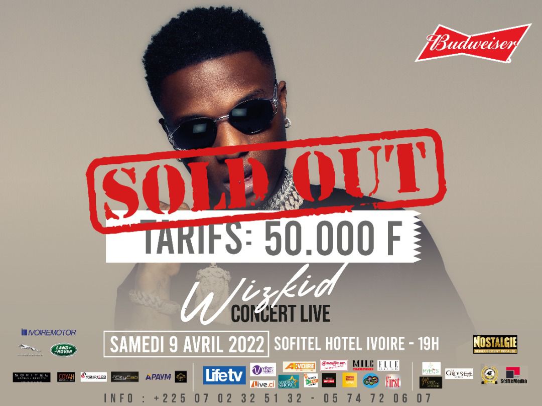 🎟️Concert de WIZKID à Abidjan: les tickets de 50.000fcfa sont en rupture de stock!