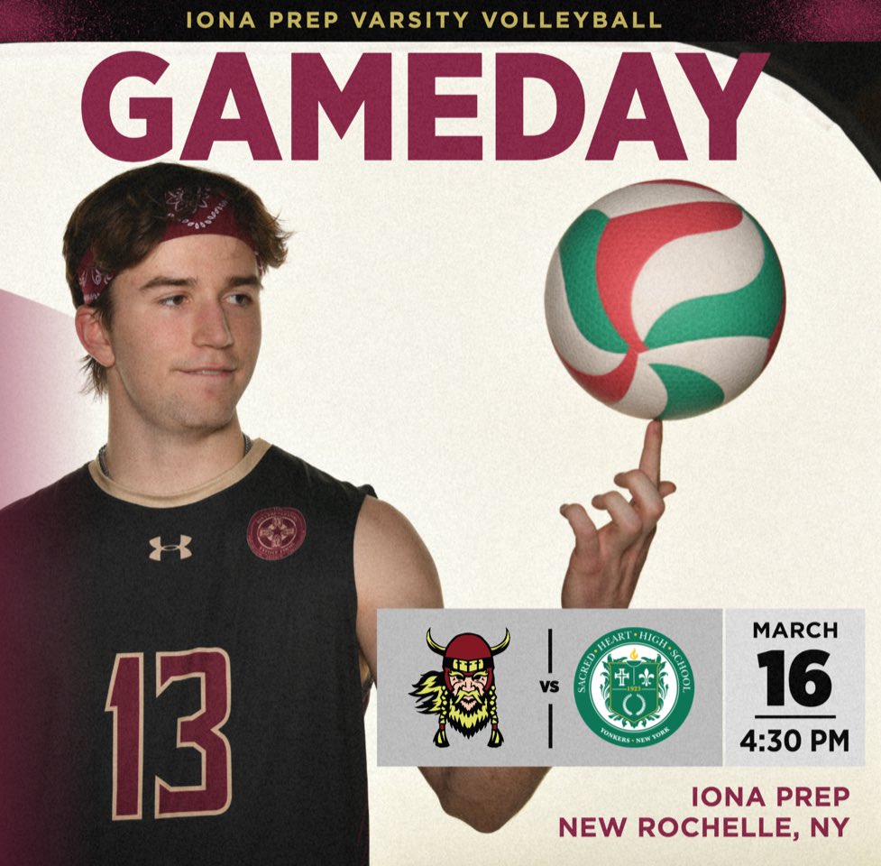 IT'S GAMEDAY!!! The Gaels open up their title defense season at home vs Sacred Heart at 4:30pm. Stream at <a href="/locallivenet/">LocalLive</a> locallive.tv/ionaprep. #GoGaels <a href="/FirstPointVB/">FirstPointVolleyball</a> <a href="/matchpointmvb/">Match Point</a> <a href="/chsaavolleynyc/">CHSAA Boys Volleyball</a> <a href="/ionaprep/">Iona Preparatory PK-12</a> <a href="/ionaprepsports/">Iona Prep Athletics</a> <a href="/gregthompson27/">Greg Thompson</a> <a href="/lohudsports/">lohud sports</a> <a href="/N12Sports/">News 12 Sports</a> @lohudinsider