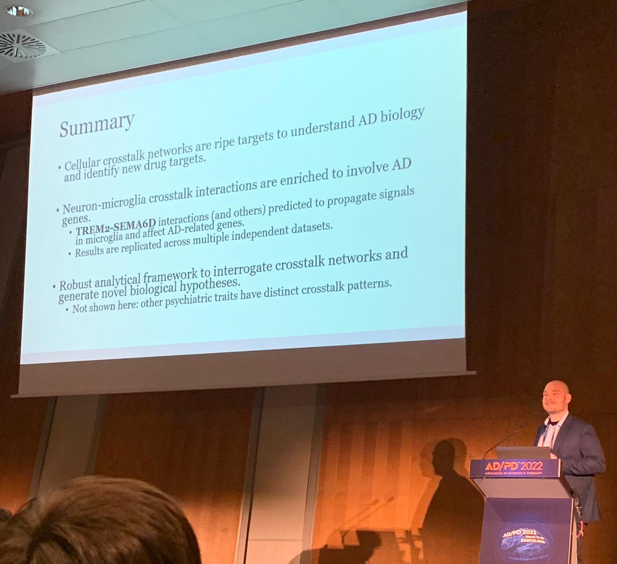 Neuro_Genomics's tweet photo. Great talk by @rdalbanus and more exciting discussion!!! #ADPD2022 #Alzheimers #microglia https://t.co/0ItueUCquC