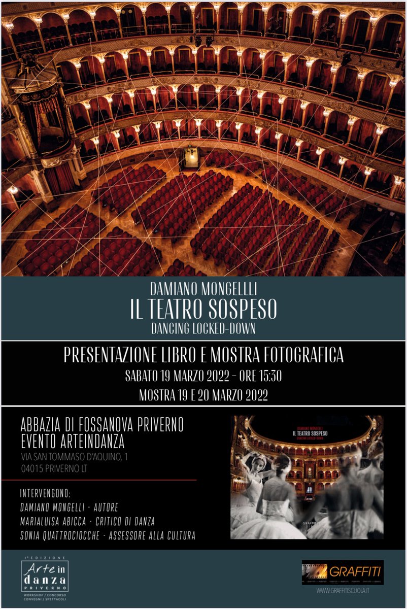 Vi aspettiamo Sabato 19 marzo 2022 alle ore 15:30 nel suggestivo Borgo di Fossanova a Priverno (LT) - nell'ambito dell'evento Arte in danza!