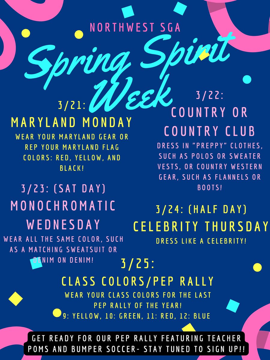 SPRING SPIRIT WEEK/PEP RALLY!!🌼🐆