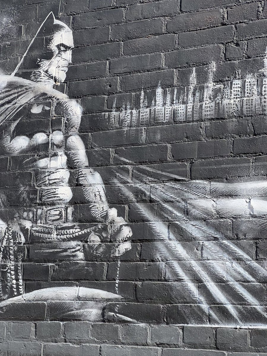 Spotted a cool mural on <a href="/cherokeestreet/">Cherokee Street</a> this morning #Batman