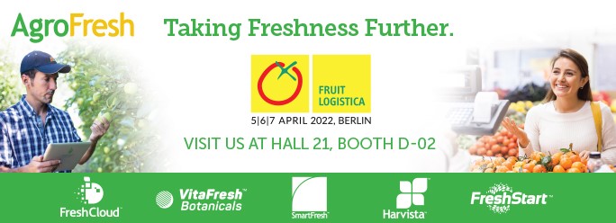 AgroFreshWorld's tweet photo. We are 3 weeks away from @FruitLogistica, and we are looking forward to seeing you again. Do not miss the opportunity to attend the world’s leading exhibition for fresh produce held in Berlin, Germany. Come to visit us at Hall 21, booth D-02. #fruitlogistica2022 #MeetOnsiteAgain https://t.co/ppeTEm0ndG