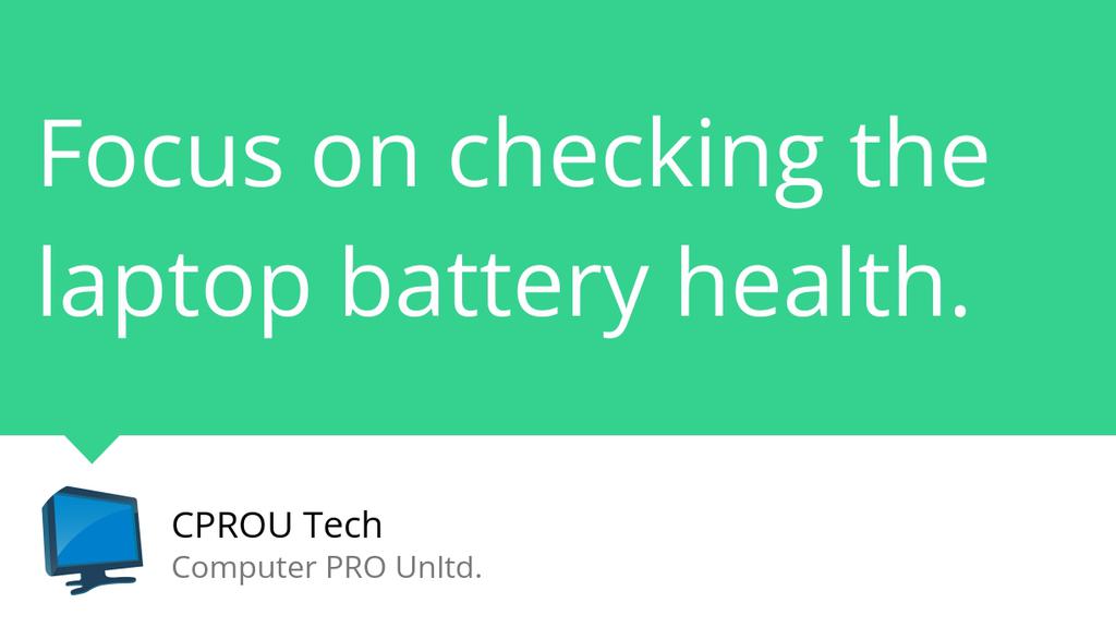 There will also be information on the battery life estimates, and you will get a clear picture of the amount of time the battery will last.

Read the full article: Checking Your Laptop Battery Health: A How To
▸ bit.ly/2OElwOe

#LaptopBatteryHealth #Cprou