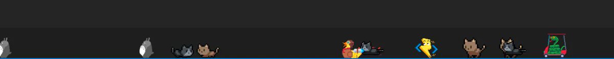 DavidTaylor6130's tweet photo. Today I found out about vscode pets and it allows you to have pets wander around your screen in VS Code. Best extension ever! #CuteAnimals #cats #programming #vscode https://t.co/TJ6C89VYJl