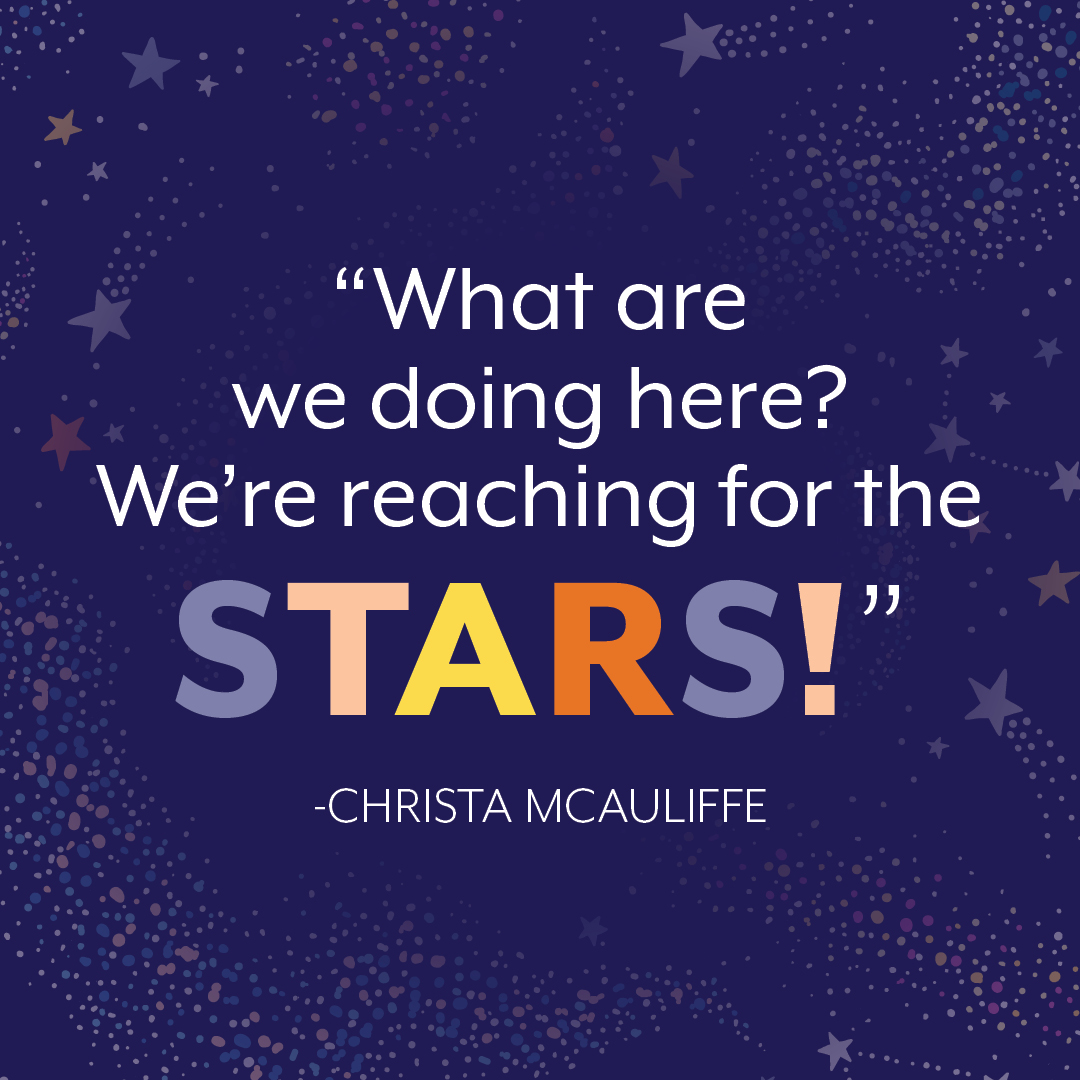 Teacher and <a href="/NASA/">NASA</a> astronaut Christa McAuliffe inspired countless girls to reach for the stars. Although we lost Christa in 1986, her legacy lives on through her students and others inspired by her. Tag a fearless female educator who has inspired you! ✨ #WomensHistoryMonth