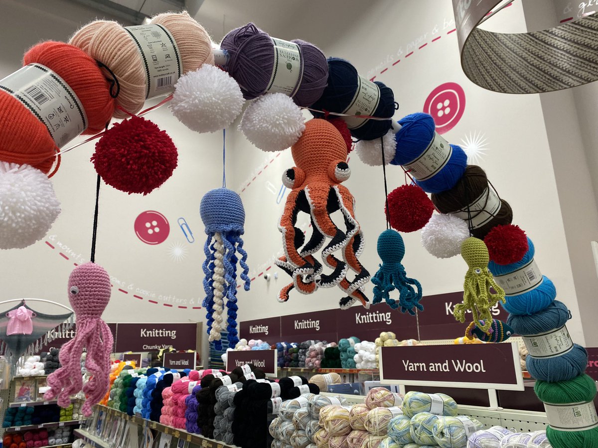 RobHodges23's tweet photo. Beautiful crochet work from Linda @Hobbycraft_PBO The store looked wonderful! Well done team 🥳🥳 https://t.co/PngdJm41Xt