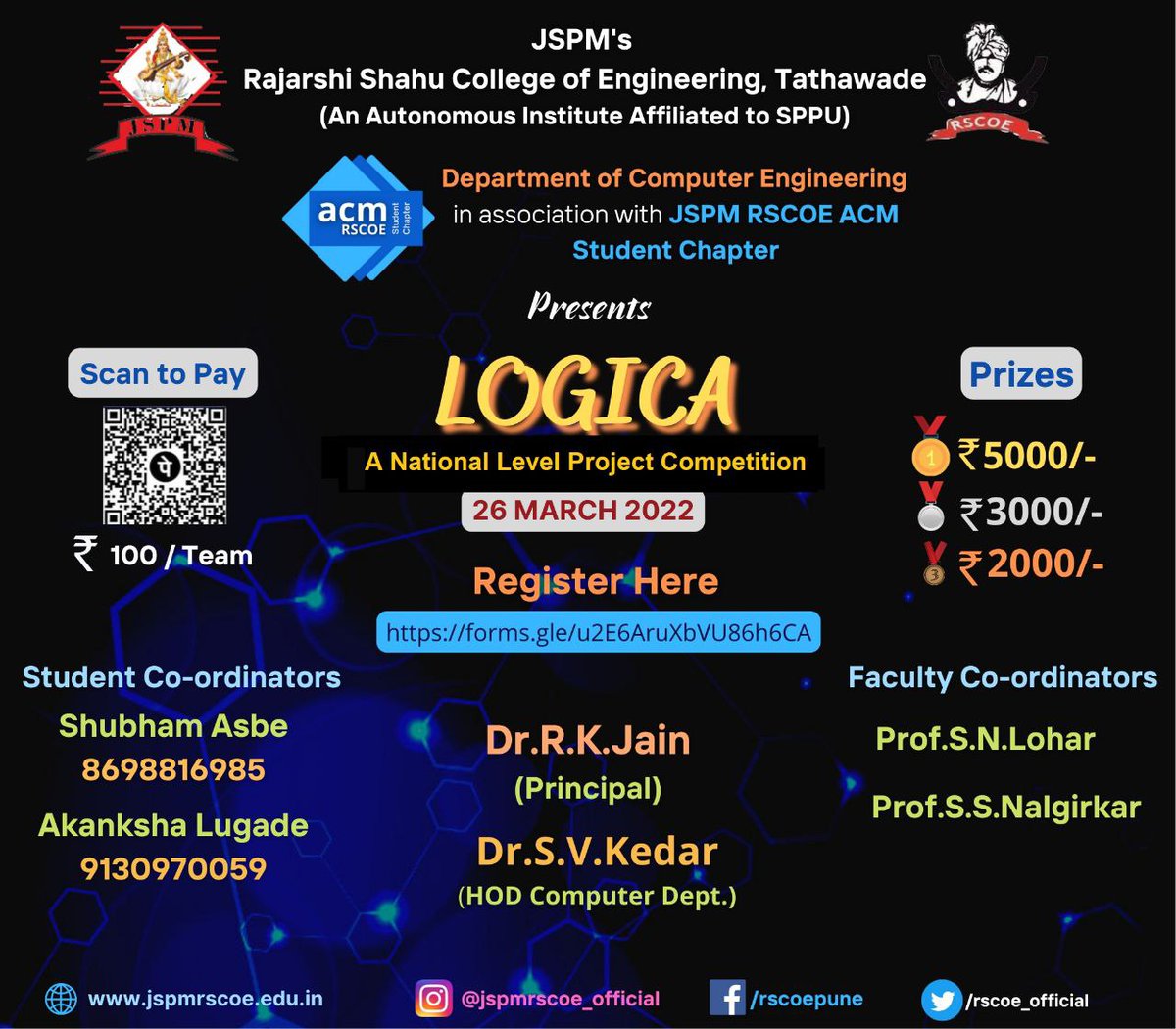 AcmRscoe's tweet photo. ✨Greetings of the day✨
     Online State level Project Competition
🎗E-Certificate of participation and achievement will be awarded by the department.🎗
Who can participate?
UG / PG / Diploma Engineering 
Registration Link:-https://t.co/9k3BBVyRku https://t.co/RnXf2qtjCb