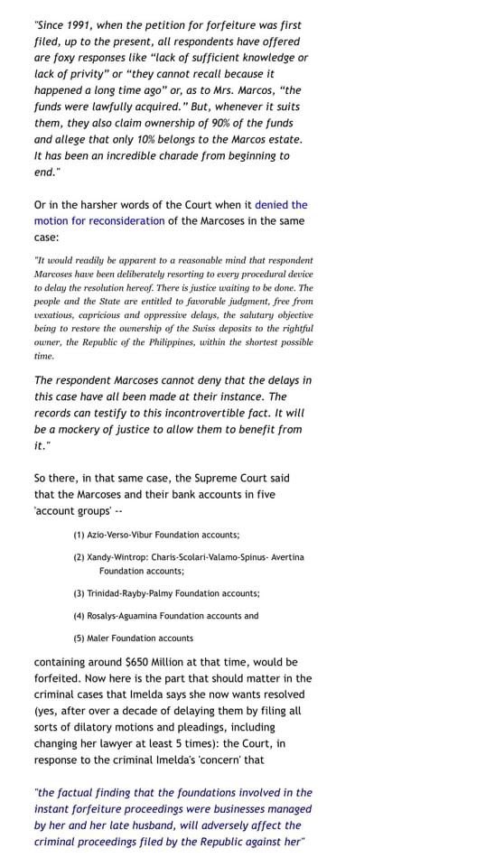RCarranza_'s tweet photo. โLET HER DIE GUILTYโ| My explanation why Imelda Marcos is deathly afraid of what that 2003 ill-gotten wealth forfeiture means for her corruption conviction โ in a blog post I wrote 11 years before she was found guilty in 2018. 1/2 #MarcosGuilty https://t.co/8siFpXhykw