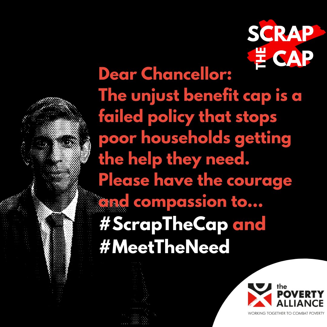 PovertyAlliance's tweet photo. More than 100 charities and civil society organisations have joined us in calling on Chancellor @RishiSunak to #ScrapTheCap and #MeetTheNeed 
https://t.co/9ubCZFEL9U https://t.co/SZ58qFVCkR