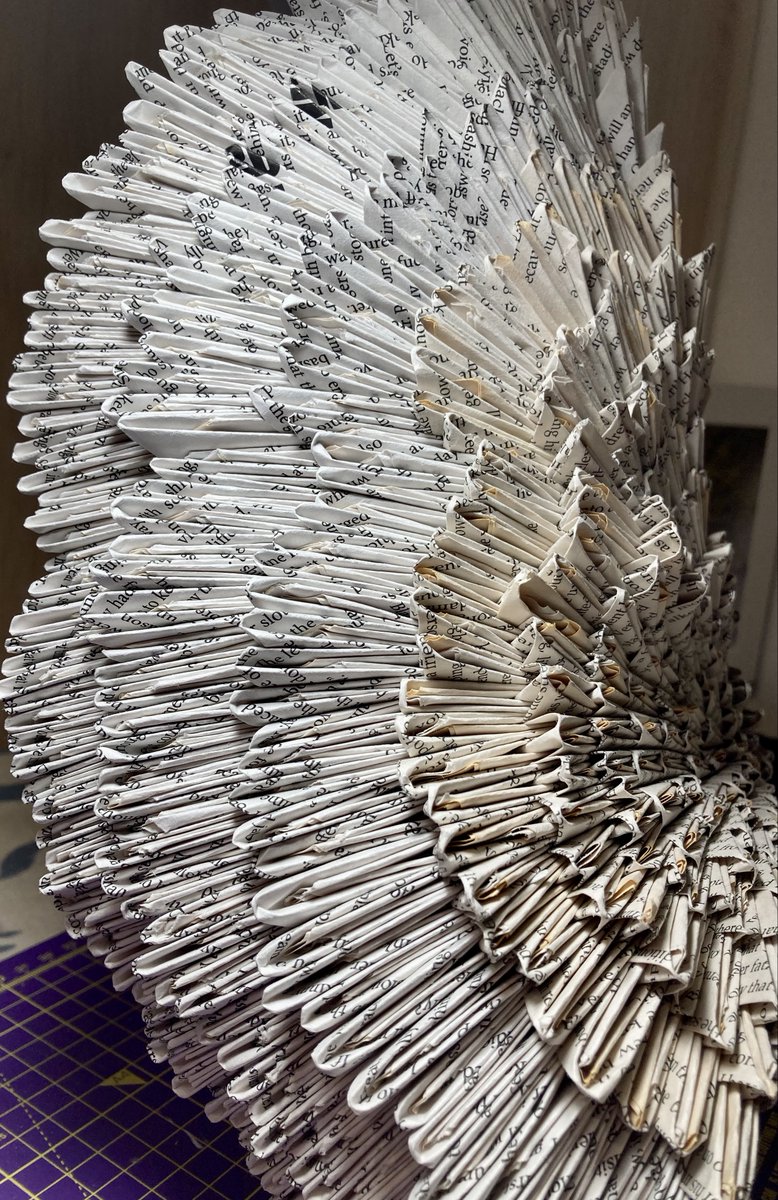 ArtSpider's tweet photo. A picture of my sculpture progression at my Hatch studio in Langport. #art #contemporaryart #womenartist #somerset #sculpture #paperart #folding #paper #origami #workinprogress https://t.co/KvVtgIbp0h