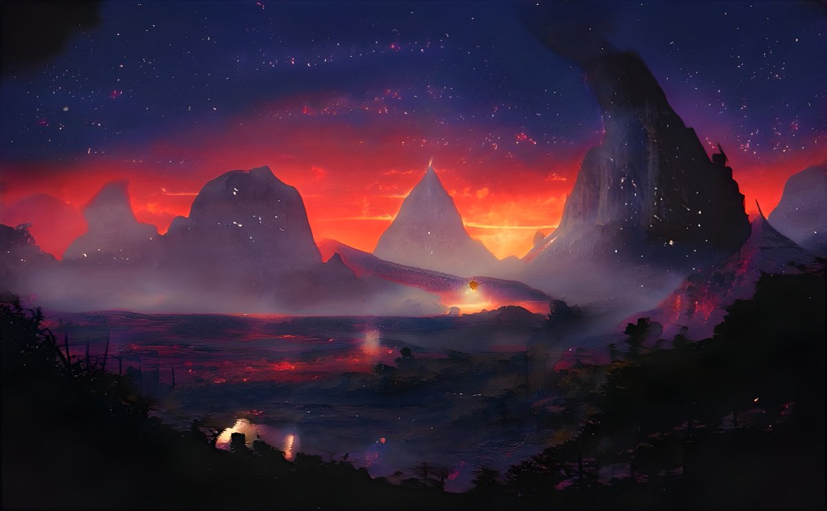 NEW DROP  on  <a href="/hicetnunc2000/">h2000.net</a> <a href="/TeiaCommunity/">Teia Community</a> <a href="/objktcom/">objkt</a> 

"Fire On Mountains"

1/1 - 2.5 XTZ 

objkt.com/asset/hicetnun…
hicetnunc.art/objkt/698464
teia.art/objkt/698464

#NFT #AI #NFTart #AIart #NFTCommmunity #NFTCollection #tezos