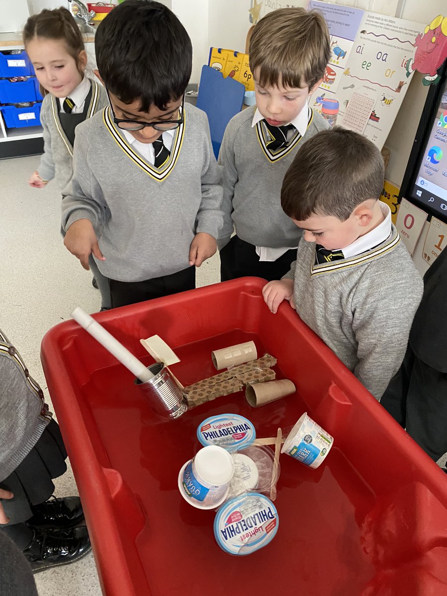 stclarespserc's tweet image. P1b loved testing out their boats this afternoon and making their hypothesis! 😀⛵️We were so excited to see them float! #ERCSTEM
