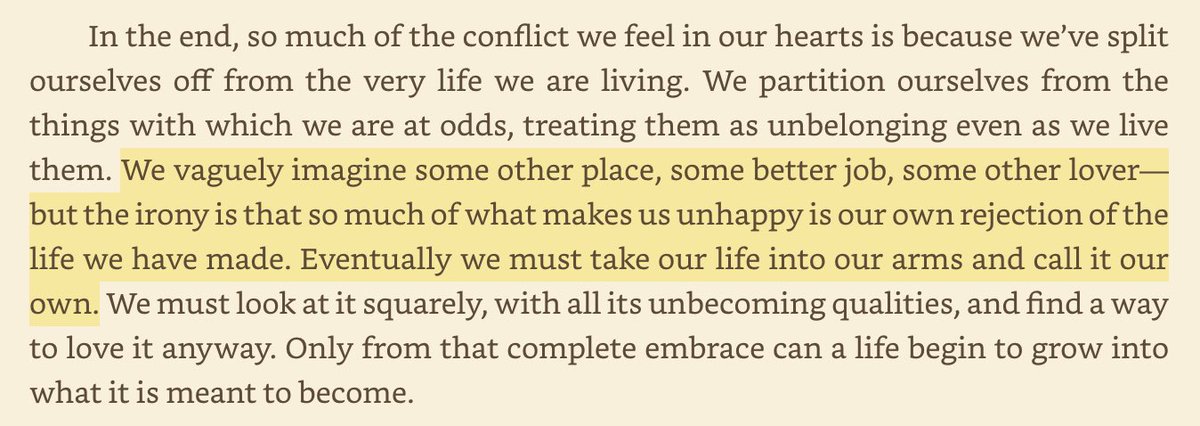 nidafg_'s tweet photo. “In the end, so much of the conflict we feel in our hearts is because we’ve split ourselves off from the very life we are living.” https://t.co/uCAB3FpHws