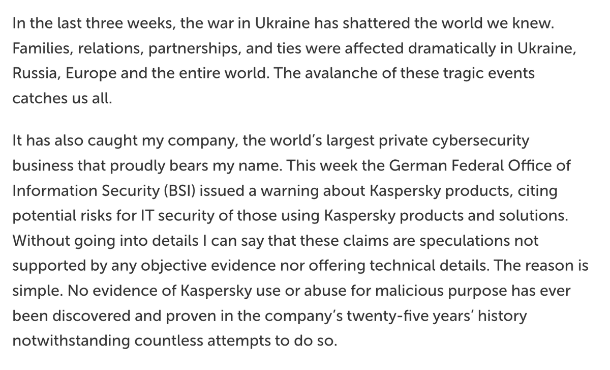 e_kaspersky's tweet photo. We’re grateful to our German customers for their continued choice of @kaspersky &amp; will continue to protect them from threats no matter the origin.

We call on regulators to make choices on facts not politics.

EN - https://t.co/INW3xbDlF6 https://t.co/JO7ZRwyGTe