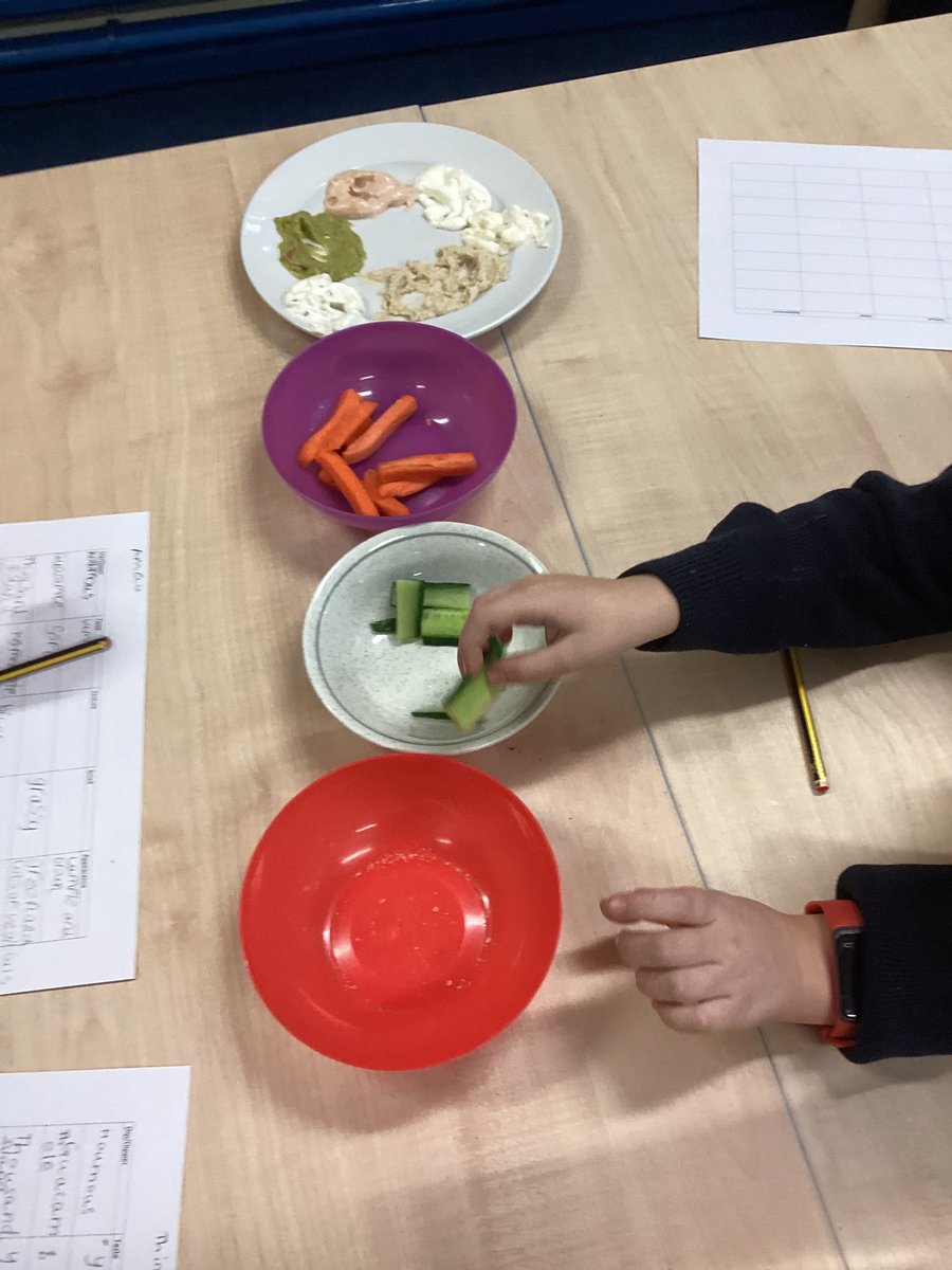 OLGHLiverpool's tweet photo. In #OLGHy2, we have started our new DT topic looking at βCruditΓ©s and dips.β This afternoon, we began evaluating the different textures, smells, appearance and tastes of a range of dips and dippers.β #OLGHdt #guacamole #onionandgarlic #houmous #sourcreamandchive #cheeseandchive https://t.co/tUysXvTcEB