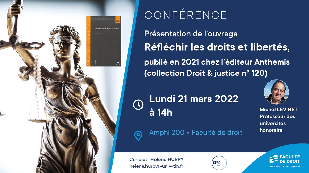 Vous faîtes quoi lundi prochain ? Au C.E.R.C., nous on reçoit le Pr. LEVINET ! Venez nombreux