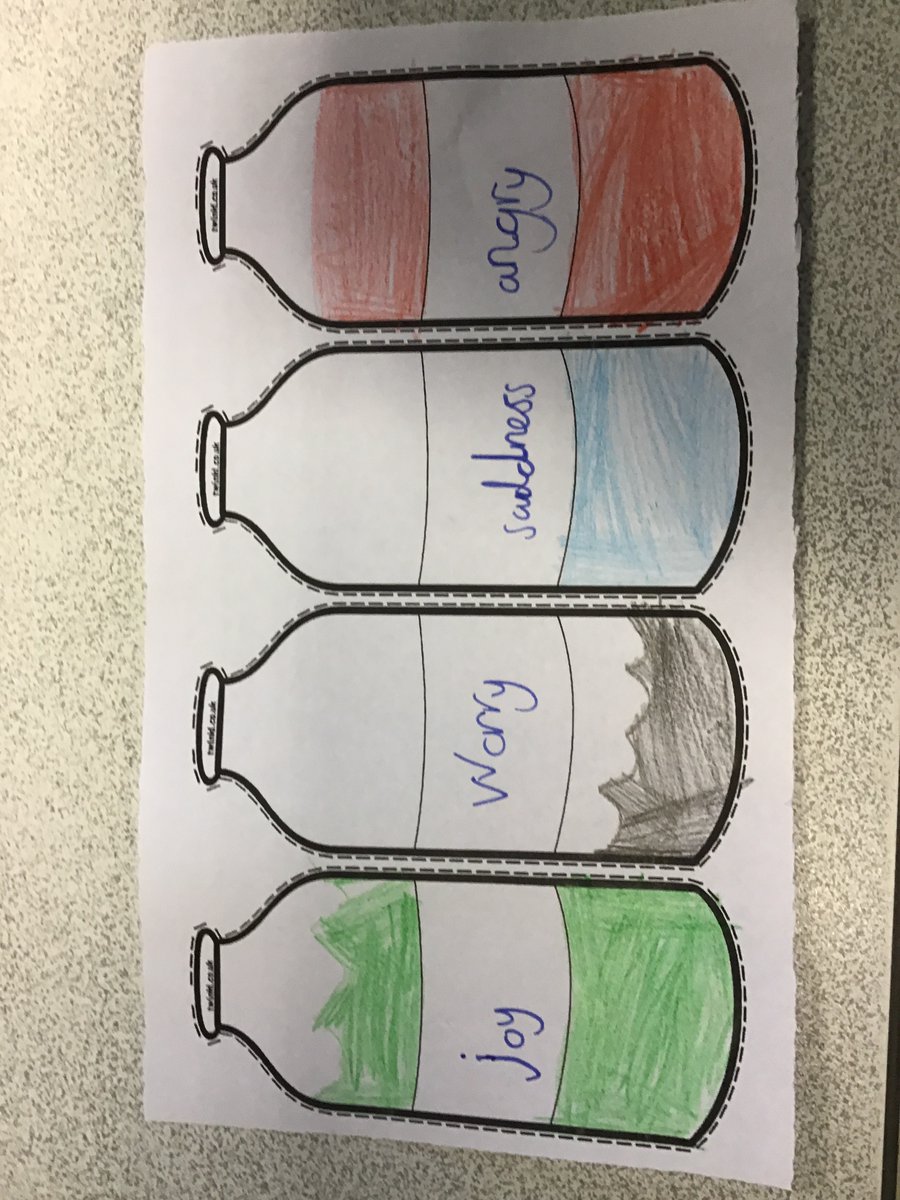 DeltaGreengates's tweet photo. #Year2GG used the book ‘Bottled’ @bottledbook to help us to discuss and understand different emotions. We created our own set of bottles to help us talk about our feelings. #TeamGGPSHE #TeamGGThrive #Thriveapproach #TeamGGOracy https://t.co/O0yWFlke2C