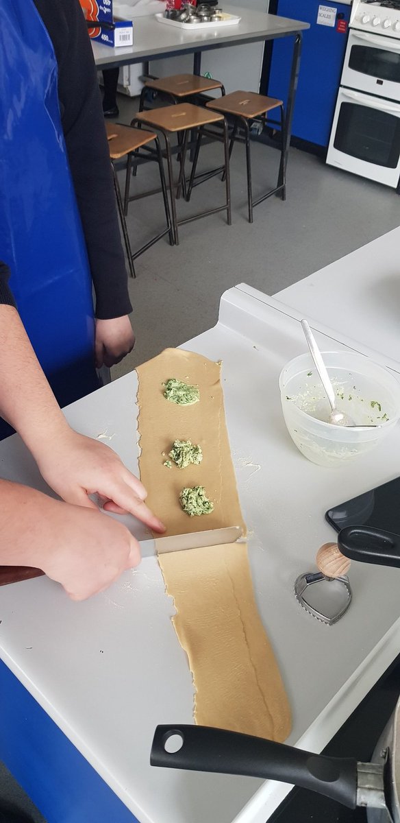 MrsDaviesDT's tweet photo. So very proud of my Year 10 Food and Nutrition pupils @chepstowschool today. Made pasta yesterday then went on to make 'Spinach and Ricotta Ravioli' served with 'Roasted Tomato and Garlic Coulis' #challenge #deepeningthinking #presentation #skills https://t.co/oyUZHIqcqy