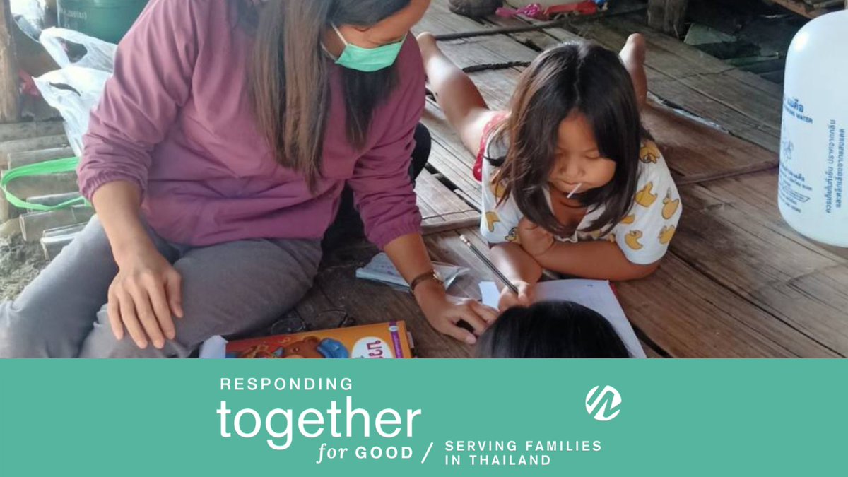 InternatMin's tweet photo. During the pandemic, teachers at the House of Blessing in #Thailand where Global Servants Alise & Mark Juanes serve took the classroom to the children through weekly visits to teach lessons, bring food and supplies, and encourage and support families. #RespondingTogetherforGood https://t.co/OBhXeZONuR