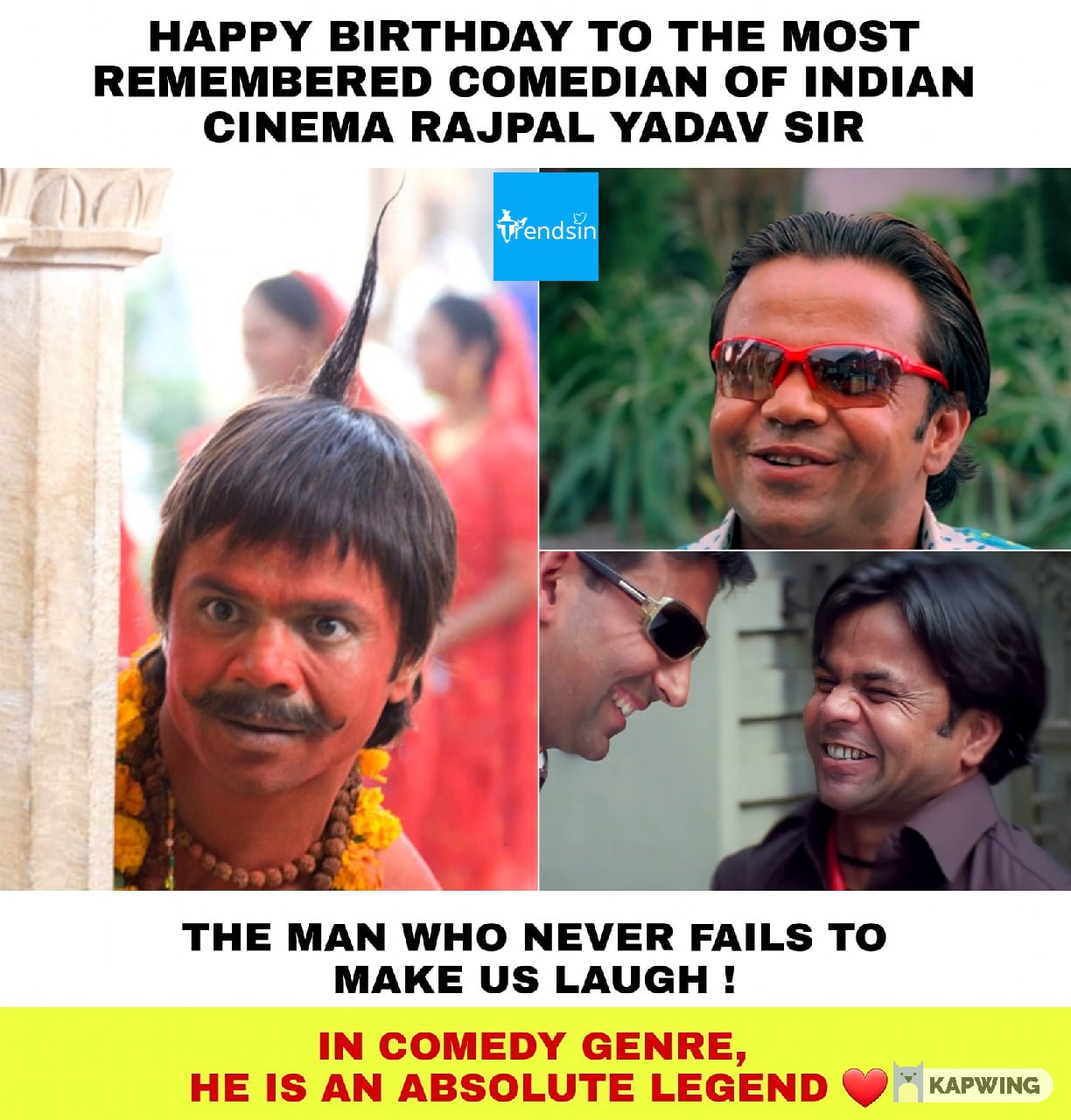 Happy Birthday One Of Best Actor Rajpal Yadav Sir   