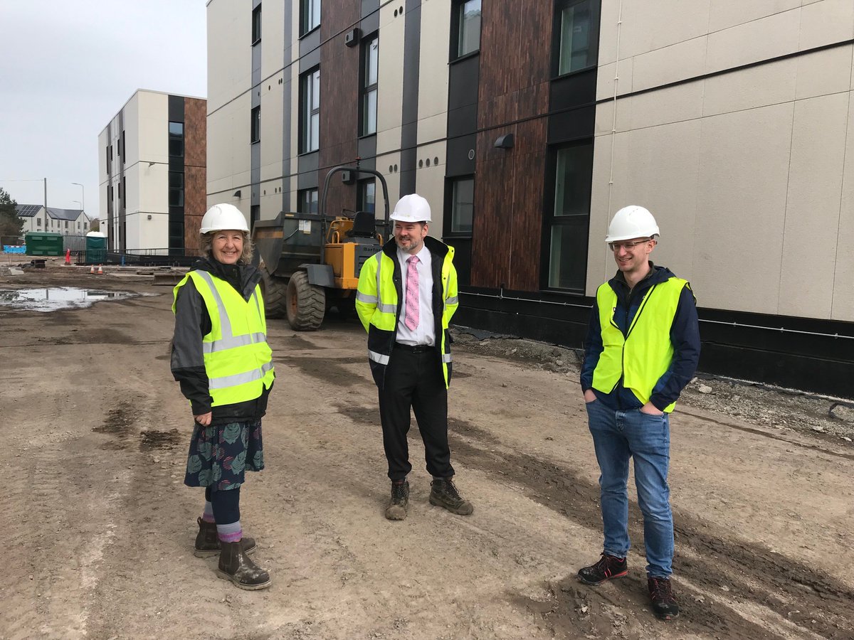 Development_BP's tweet image. Amazing afternoon yesterday meeting Ken Mercer @BeattiePassive to see the excellent scheme at Ferry Lane in Cardiff - an exciting development of 48 relocatable new modular homes split across 3 apartment blocks #affordablehousing #mmc