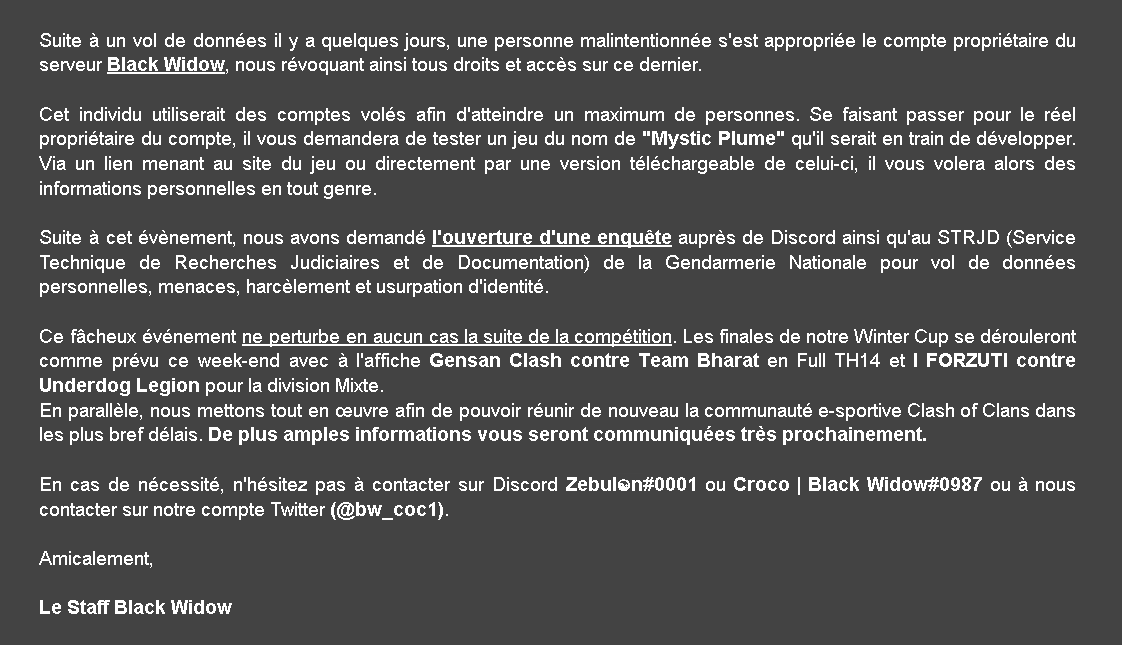 🚨 𝗔𝗡𝗡𝗢𝗡𝗖𝗘 𝗨𝗥𝗚𝗘𝗡𝗧𝗘 🚨

Notre communiqué ci-joint ⬇️