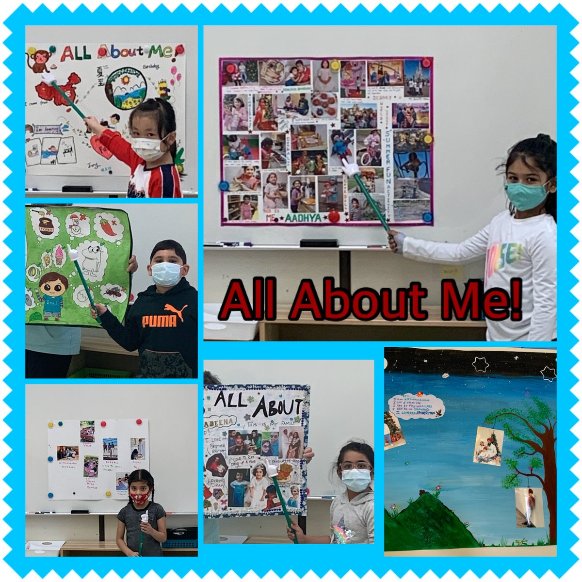 Ms_RDuncan's tweet photo. The Kindergartens at ⁦@magerLRSD⁩ presented their All About Me posters this week. We learned so much about our classmates interests, hobbies and traditions. https://t.co/2L7C27g3uG