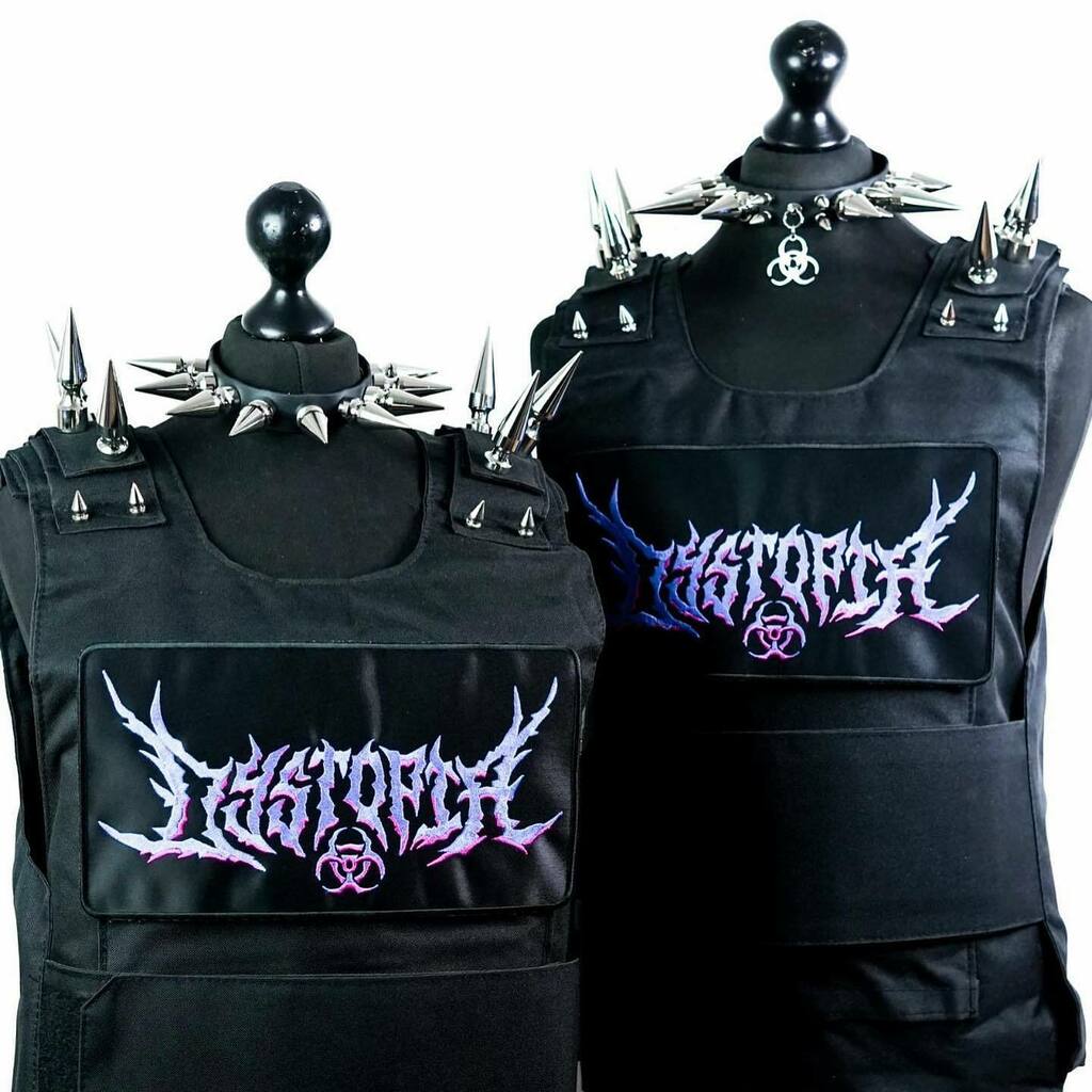 ‘DYSTOPIA’ VESTS

When Dutch Metal/Hardstyle Mashup Maniacs <a href="/riotshift/">RIOT SHIFT</a> reached out for me to make Stagegear for their epic DYSTOPIA shows I. Was. Hyped!🔥

The end result is very much a collaborative effort  with some serious one-off custom embroidery… instagr.am/p/CbLCub4oL9K/