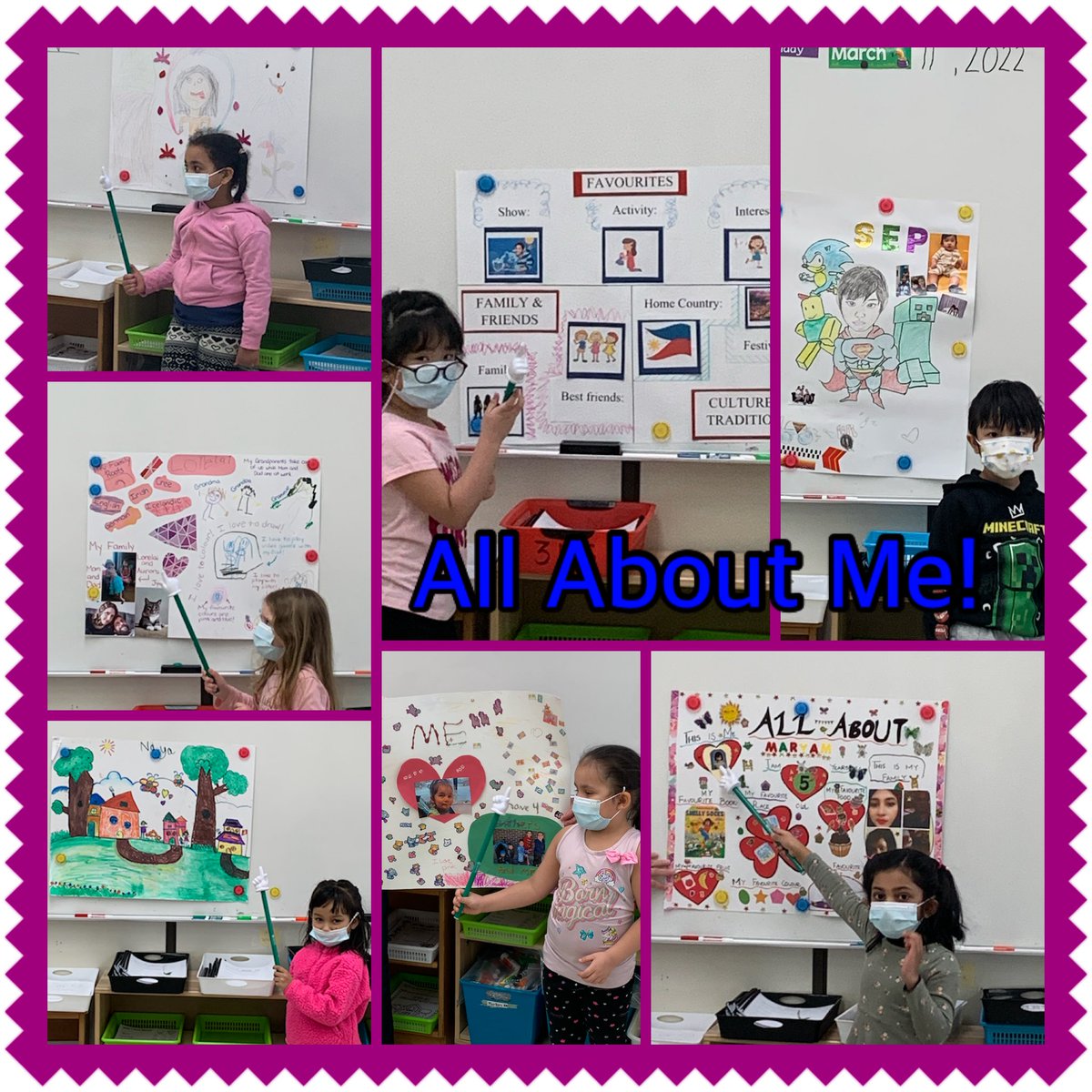 Ms_RDuncan's tweet photo. The Kindergartens at ⁦@magerLRSD⁩ presented their All About Me posters this week. We learned so much about our classmates interests, hobbies and traditions. https://t.co/2L7C27g3uG