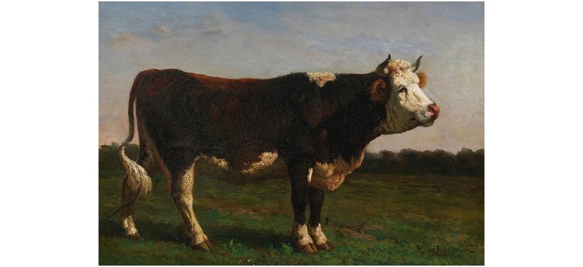 Today's #GoogleDoodle honors the 200th birthday of  French artist Rose Bonheur, who painted idyllic scenes of #livestock. This one is called "King of the Herd." <a href="/UMNmoosroom/">The Moos Room</a> <a href="/bradheins/">Brad Heins</a>