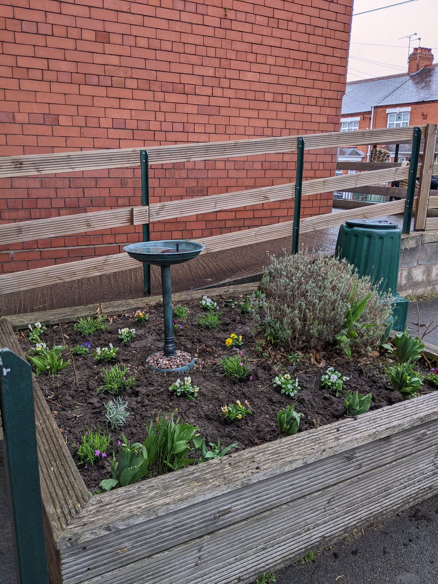 NWOLtraining's tweet photo. A lovely day making a small area of the school yard into a more colourful and calm place to sit and learn or develop as a class at Ysgol Croes Atti https://t.co/eTsTOFyM3P