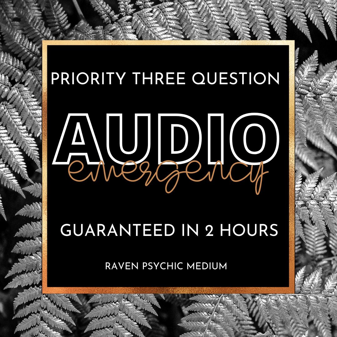 ravenpsychic_'s tweet photo. Excited to share this item from my #etsy shop: Top UK Psychic | 3 Question Psychic Reading | Guaranteed within 2 hours | three question Audio Reading | Telepathy Channeled reading https://t.co/K2DhGKe6kR
#psychicreading #audioreading #topukpsychic https://t.co/SCBBgnyaLk