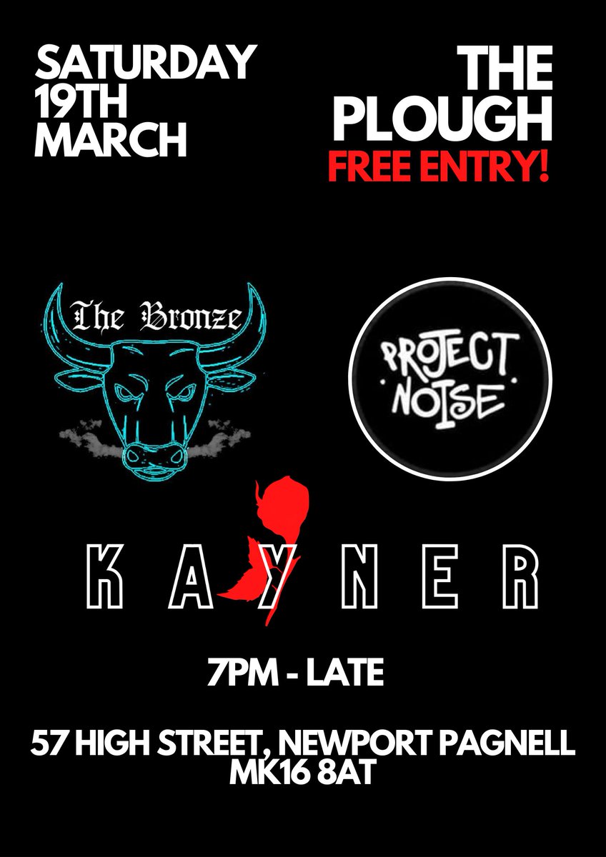 KAYNEROFFICIAL's tweet photo. THIS SATURDAY FREE ENTRY! 
Keep track of all our upcoming tours and shows here!
https://t.co/6Bkh64N8b4

#heavymetal #numetal #evolutionofmusic #metalband #ukband https://t.co/EOG8GGWAzo