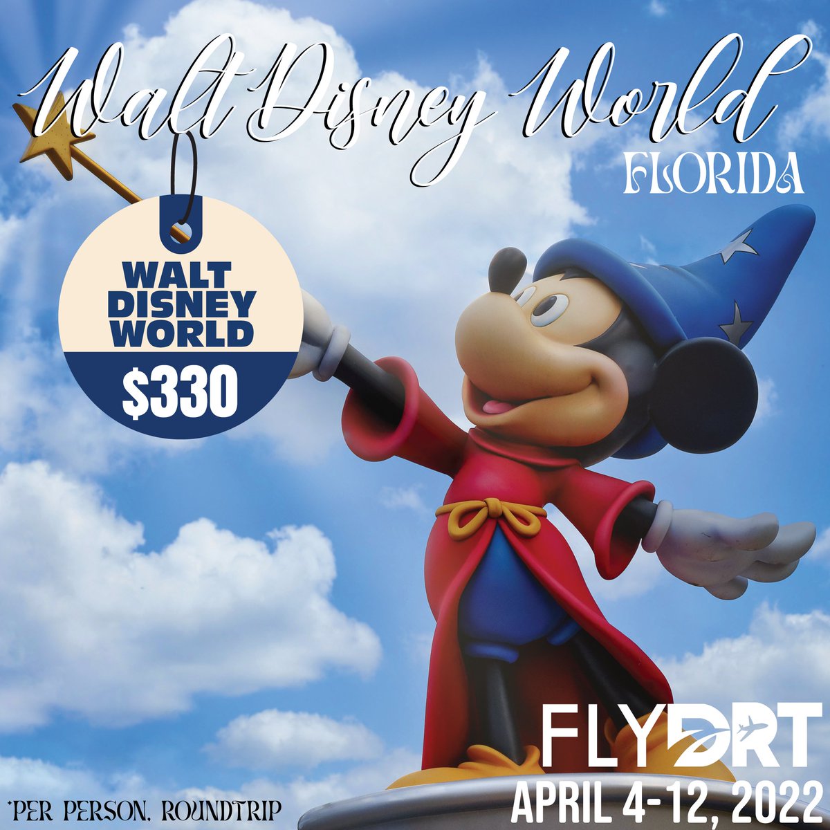 fly_drt's tweet photo. With four theme parks, two water parks, and nearly two dozen hotels. A world full of fantasy and happiness. Disney World covers 40 square miles, which is about the same size as San Francisco. Book your flight to the happiest place on earth today with FlyDRT! https://t.co/kqaXjMyKRI