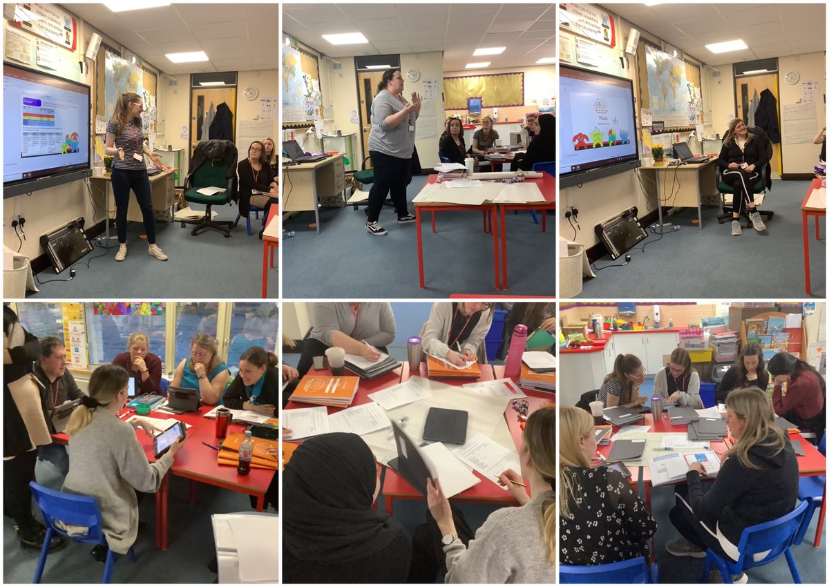Great staff meeting from Sarah, Becca and Lisa today, reviewing processes and recently implemented elements of Art, DT and Music. #review #reflect #develop #curriculum