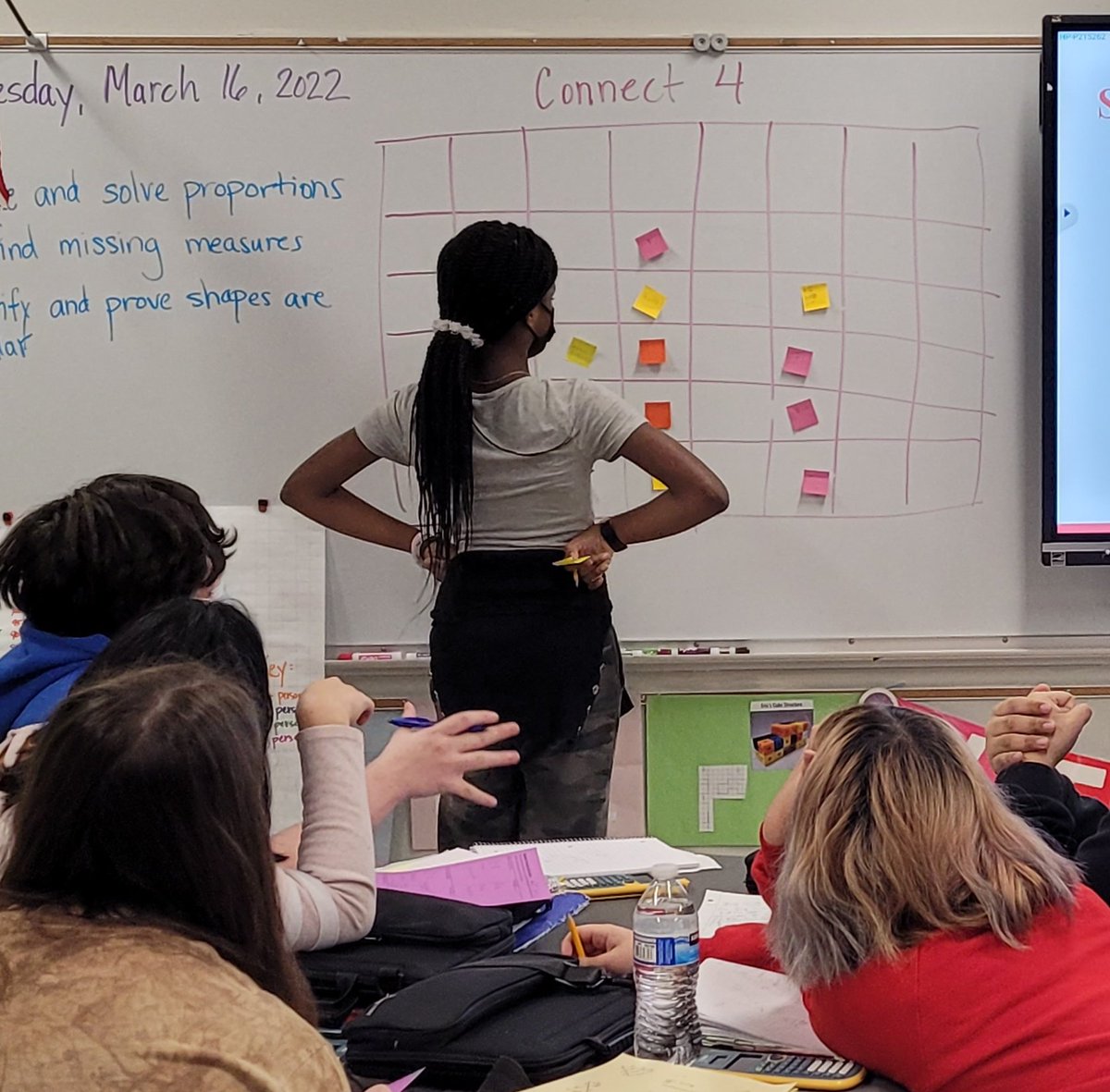 Our 8th grade class is in the middle of a competitive game of Connect 4. Can't wait to see if we have a winner tomorrow!