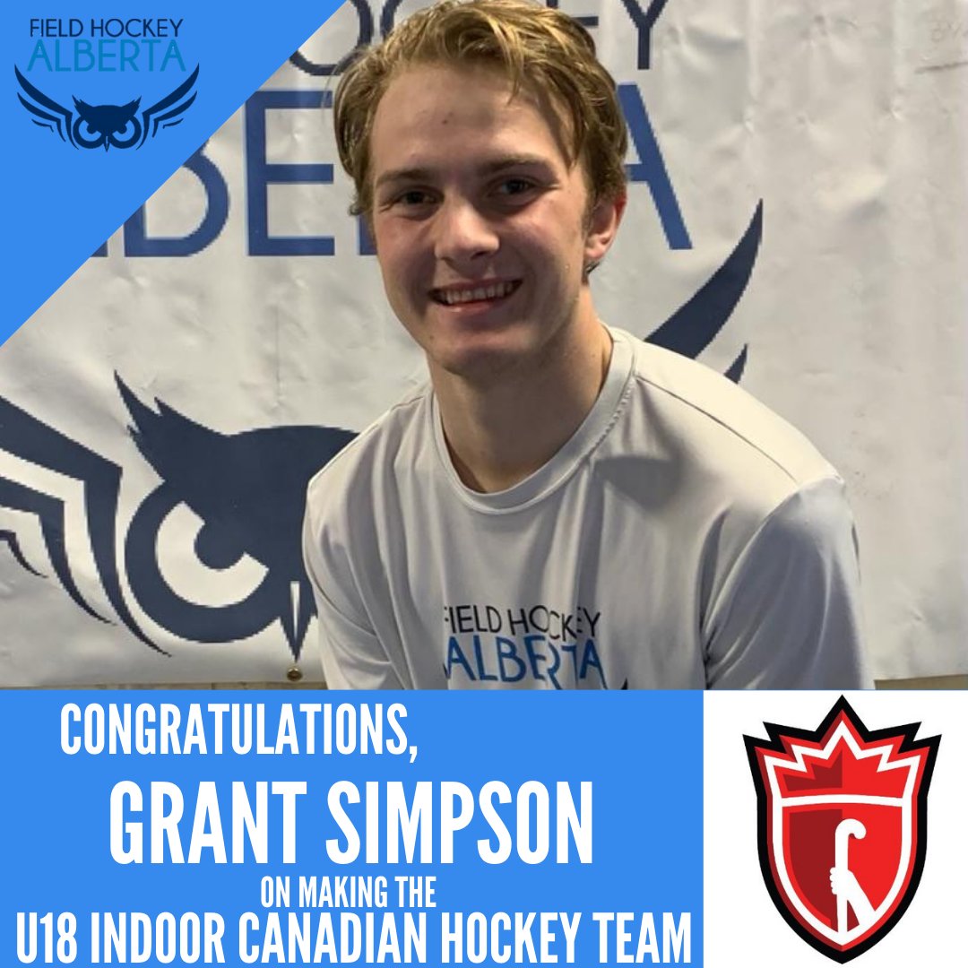 Field Hockey Alberta Congratulations To Grant Simpson Of The Calgary Saracen S Field Hockey Club Grant Is Heading To The U18 Canam Indoor Field Hockey Tournament This Weekend In Pennsylvania All