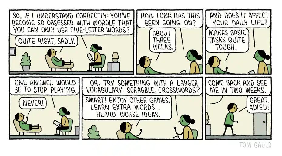 WordNerdle's tweet photo. @kumailn Sorry, check funny comic below. 👇 

Maybe raise happy moods? https://t.co/0k3kZvCnZi