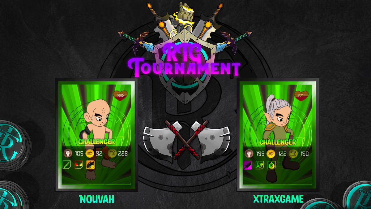 RoadToGlorygg's tweet photo. ⚔️RTG's Tournament⚔️
The 1st fight of the tournament will oppose Nouvah to Xtraxgame!

We will select one person who finds the winner of the fight!

To participate:
- Follow @RoadToGlorygg 
- Like &amp; RT
- Write the winner in comment with #RTGtournament

#PlayToEarn #BSC https://t.co/Brf7GFnMXK