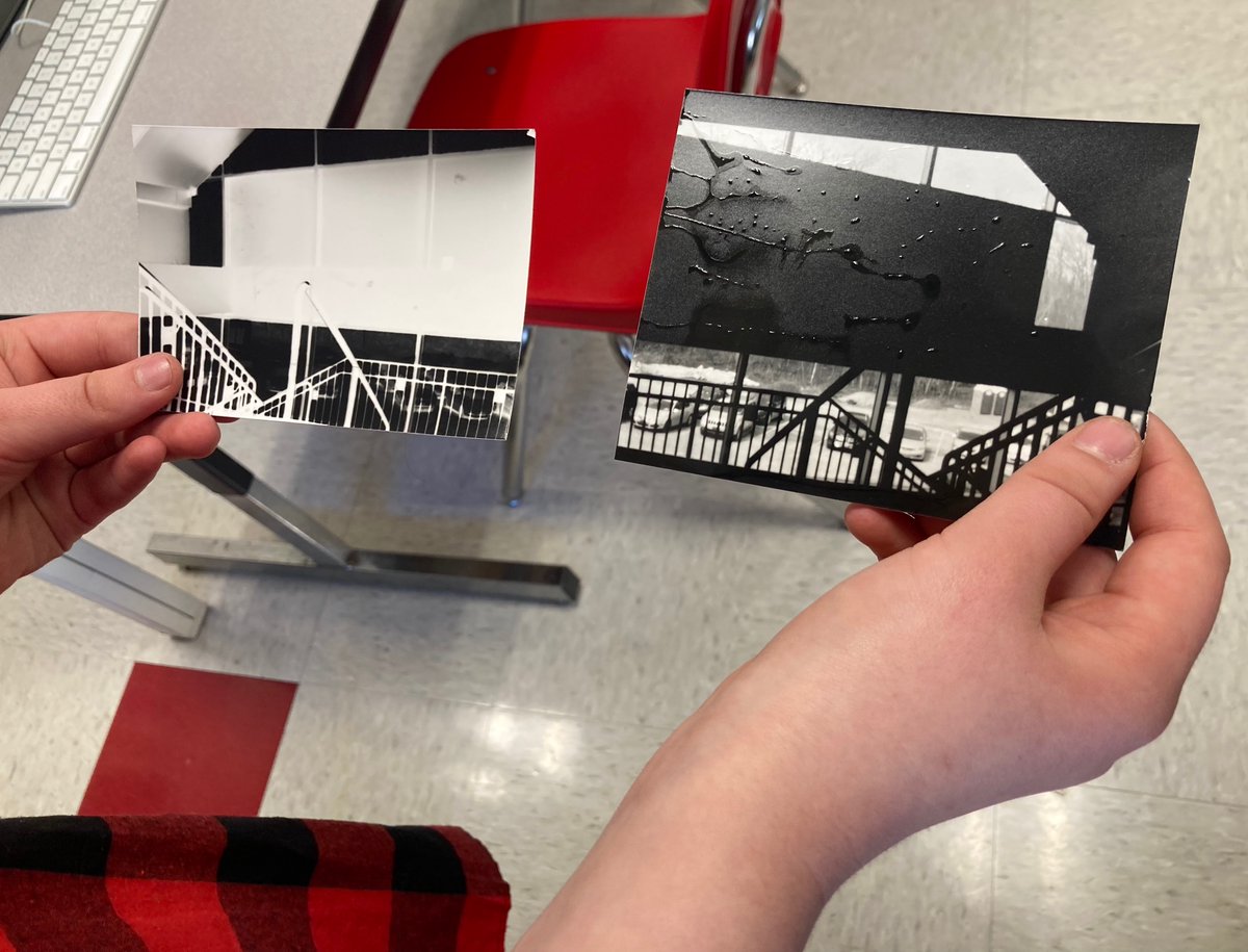 RCKPhotoMedia's tweet photo. Half Year Photo students constructed pinhole cameras and captured beautiful images around the school. All you need is cardboard, tape, and light sensitive paper to make your own camera📷! https://t.co/iOtRQzDfDA
