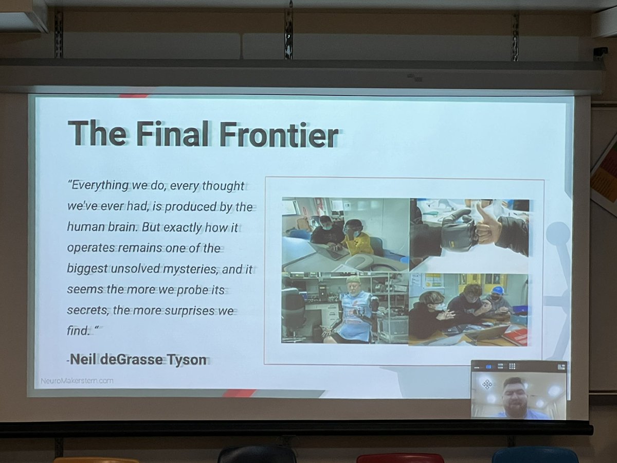 m_drez's tweet photo. Learning from @NeuromakerStem today at #WNYTIF. Love the WNY connection to @UBCommunity from today’s presenter, Josh Varela. This looks like a 🤯 opportunity for student engagement, empowerment &amp; innovation. https://t.co/4Ost8u9sH2