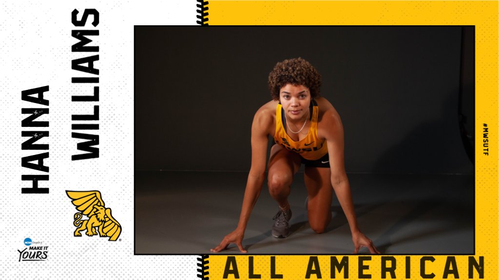 This past weekend Hanna Williams became an All- American, again, in the W 400m Dash! 🏆🦁🦅#griffup #mwsutf #ncaamarchmadness #ncaad2nationals