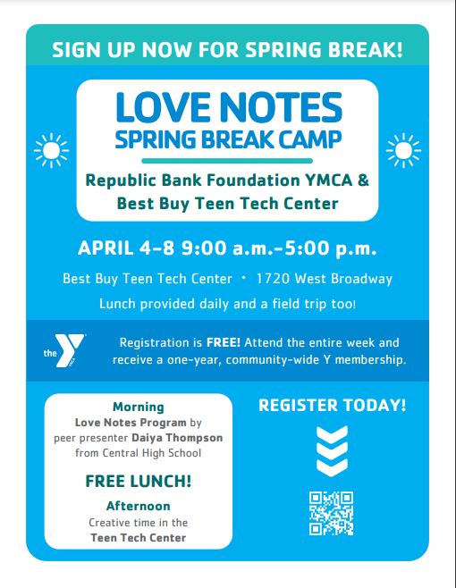 Spring break love notes is happening don't miss out on learning about healthier relationships styles for teens ages 14-18