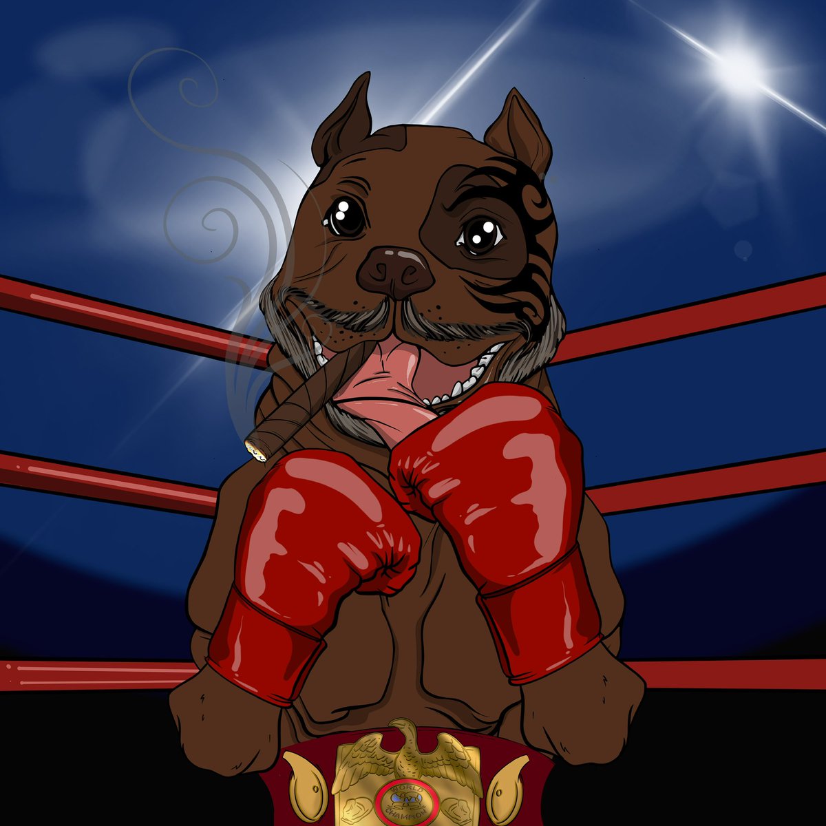 SOLFriends_'s tweet photo. @MikeTyson @SOLFriends_ @MikeTyson The Pitbull Champ is waiting for you 😎 🥊 https://t.co/0N78YgYYUY