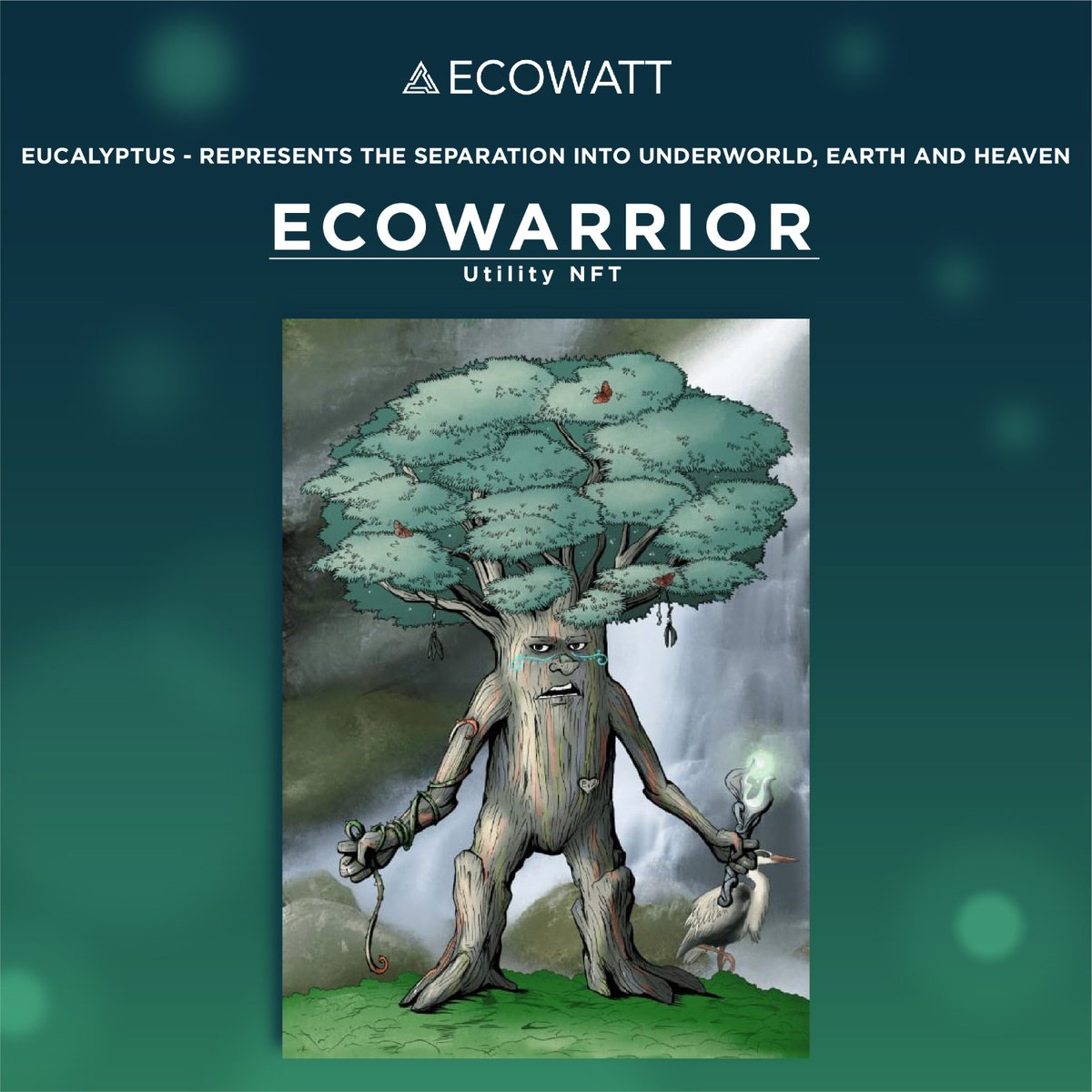 EcoWattOfficial's tweet photo. Eucalyptus #NFT - protector against evil 🧿

I know we are all exited the launching of our #NFTs we will come up with a new #launching date ASAP.

EcoWarriors - #value, 150 real #trees 🌳, #CarbonCertificate for each NFT 🚀 https://t.co/ZeZAZIvSaZ