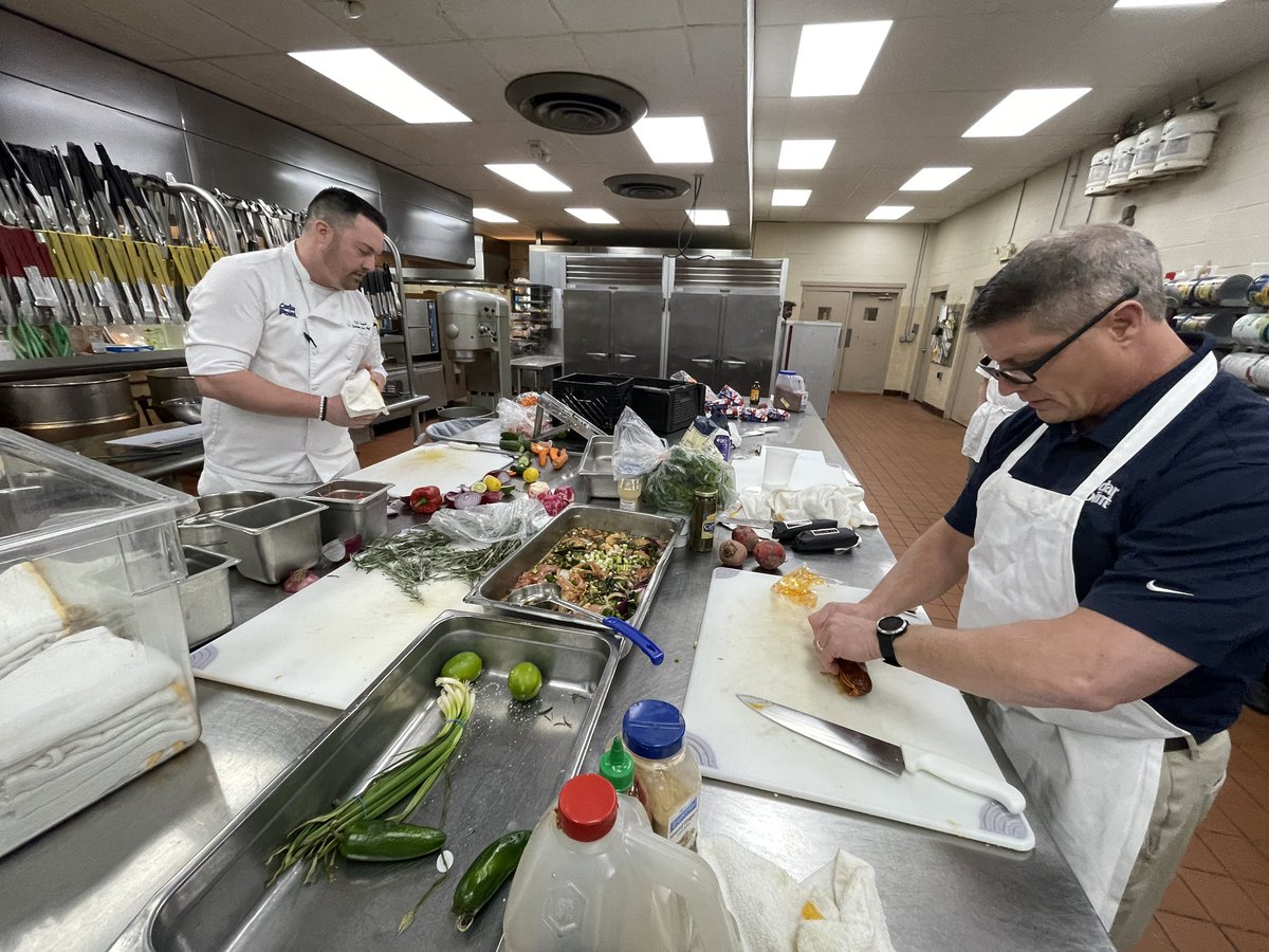 TonyClarkCP's tweet photo. There is complete Food &amp; Beverage chef “chaos” happening in our main kitchen right now. Can’t wait to share this team building story with you in a few weeks! 🤪 https://t.co/99SVieIlUk