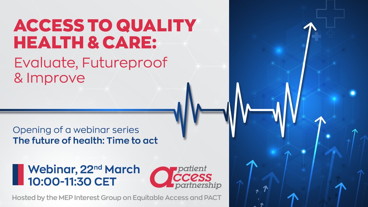 PACT_eu's tweet photo. 🎯Access to quality Health &amp; care: Evaluate, Improve &amp; Futureproof

📢 Opening Webinar from the series 'Time to Act!' 
@PACT_eu will bring once again various stakeholders in this solution-driven dialogue on the 22 March, 2022. 

Register here: 👉 https://t.co/lwsL19Ms8U https://t.co/Yi6qqS1rzp