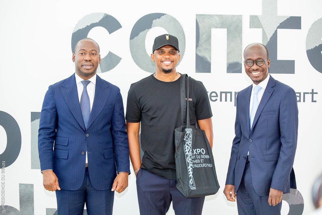 SamuelEtoo's tweet photo. There’s a power in being able to tell our own stories and reclaim our history. I felt deeply inspired visiting the Benin Art Expo and viewing the 26 historic artifacts that were returned to Benin last year. Congratulations President @PatriceTalonPR on this incredible victory. https://t.co/l1B1RCB0gx