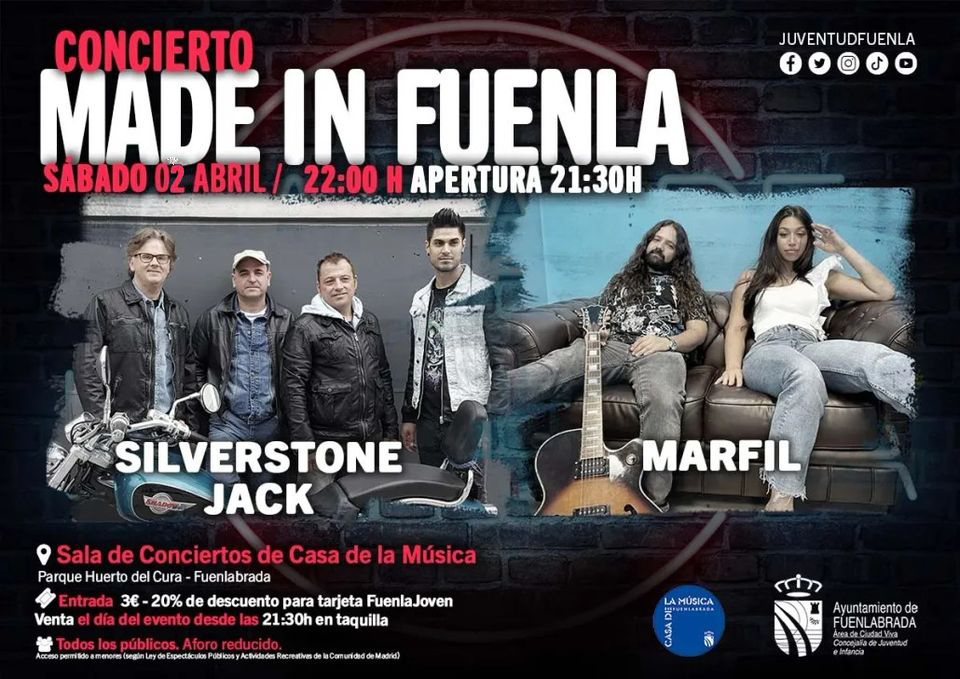 silverstonejac2's tweet photo. El día 2 de abril sábado estaremos tocando en La Casa de la Música en Fuenlabrada, será a las 22:00. https://t.co/bzK0uhdEKL